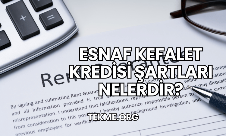 Esnaf Kefalet Kredisi Şartları Nelerdir?