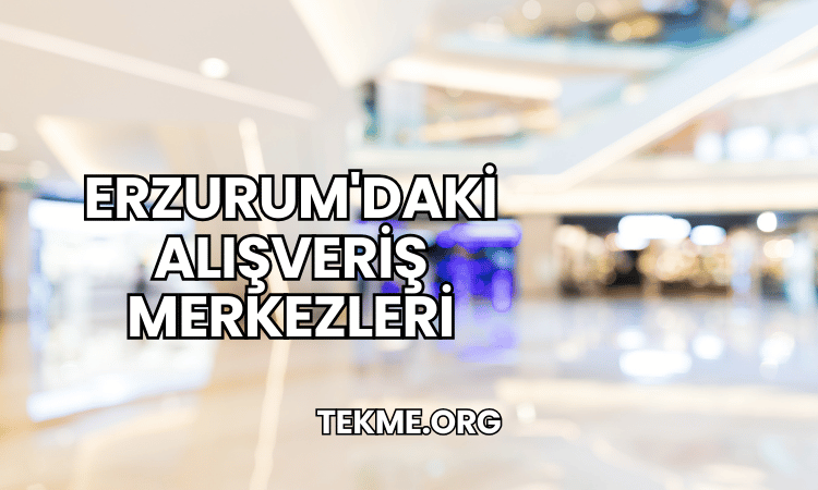 Erzurum'daki Alışveriş Merkezleri